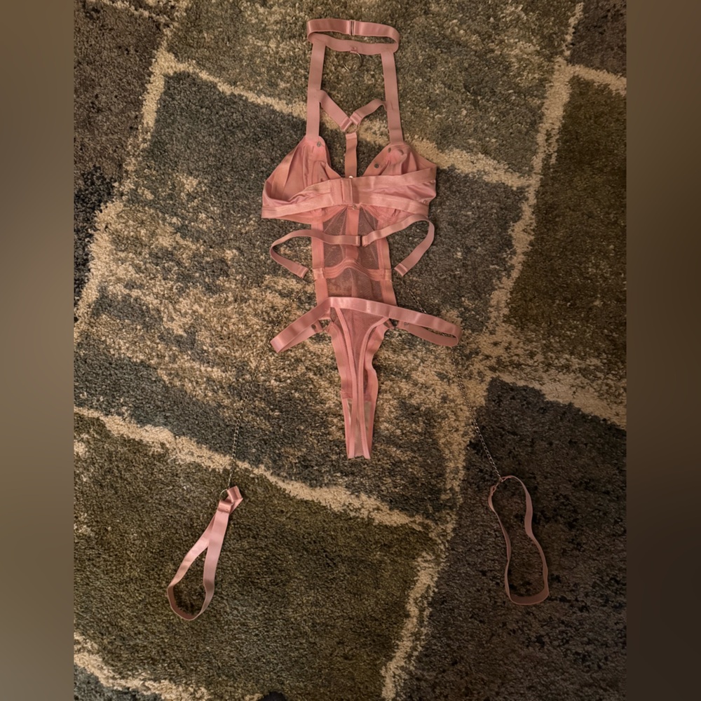 Pink Strappy Lingerie Set